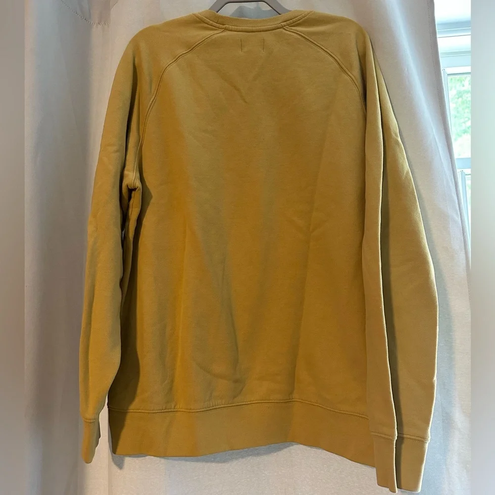 L.L. Bean Men's Crewneck Sweatshirt in Yellow with Navy Logo